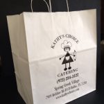 White paper shopping bags-Kathy's Choice