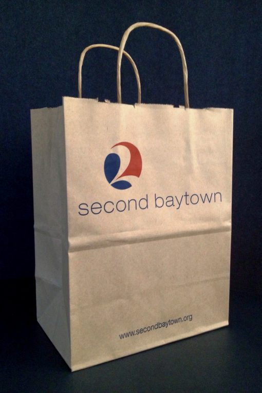 second baytown - kraft custom print 2 colors-red/blue