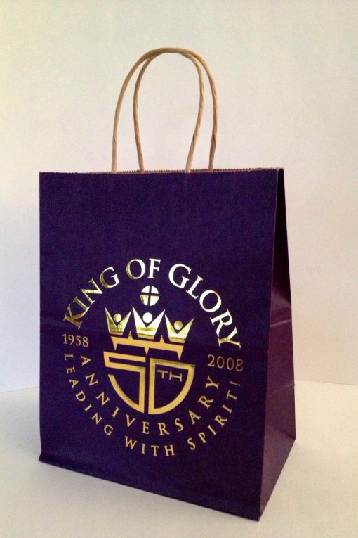 King of Glory tinted kraft purple hot stamped met gold