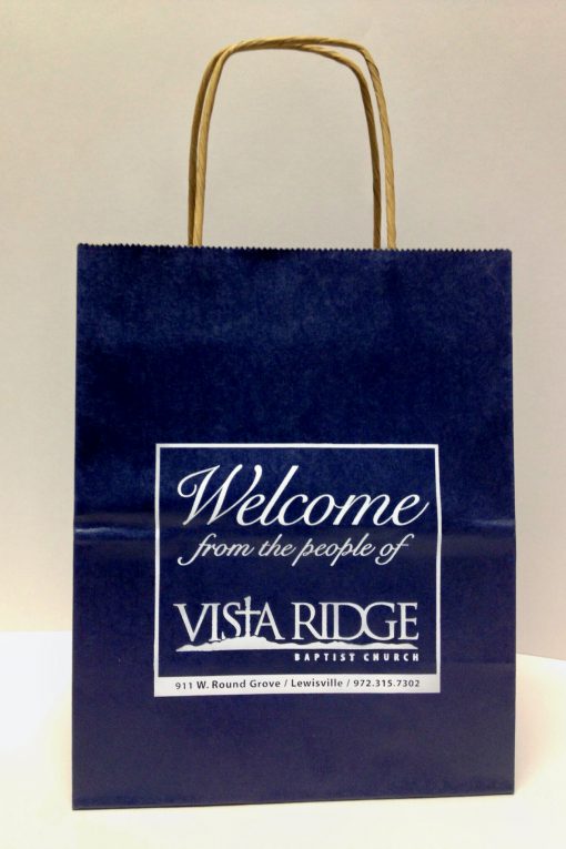 Welcome Vista Ridge-tinted kraft hot stamped matte white