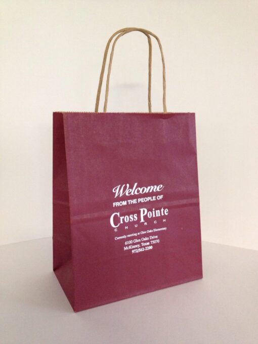 Welcome Cross Pointe Church-tinted kraft Cabenet hot stamped white